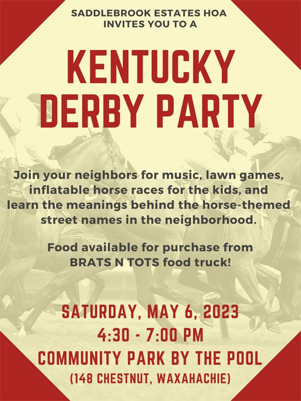 Saddlebrook Estates HOA, Homeowners Association, Waxahachie, Texas, HOA